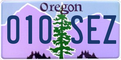 OR license plate 010SEZ