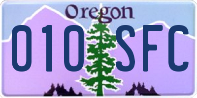 OR license plate 010SFC