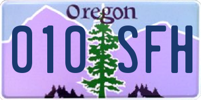 OR license plate 010SFH