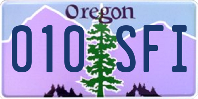 OR license plate 010SFI