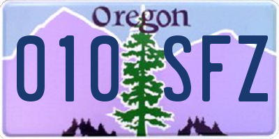 OR license plate 010SFZ