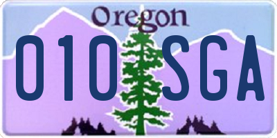 OR license plate 010SGA