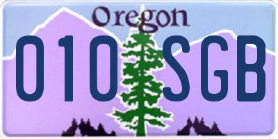 OR license plate 010SGB