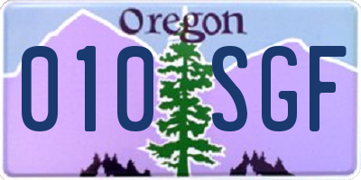 OR license plate 010SGF