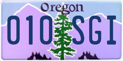 OR license plate 010SGI