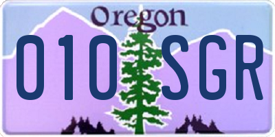 OR license plate 010SGR