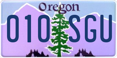 OR license plate 010SGU