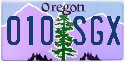 OR license plate 010SGX