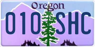 OR license plate 010SHC
