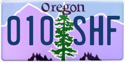 OR license plate 010SHF