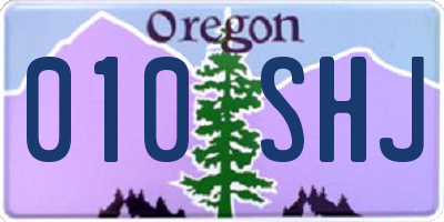 OR license plate 010SHJ