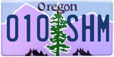 OR license plate 010SHM