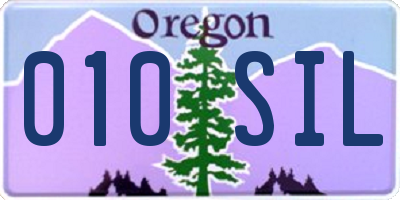 OR license plate 010SIL