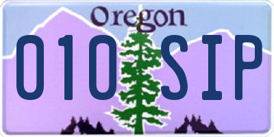 OR license plate 010SIP