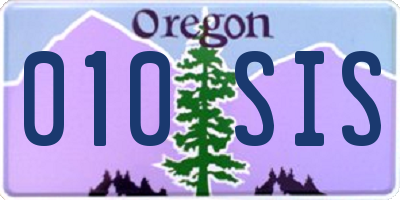OR license plate 010SIS