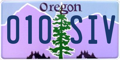 OR license plate 010SIV