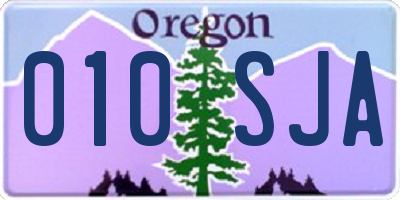 OR license plate 010SJA