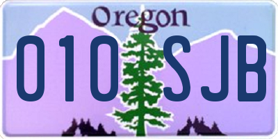 OR license plate 010SJB