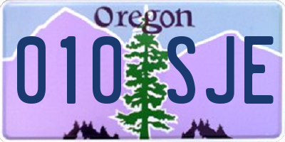 OR license plate 010SJE