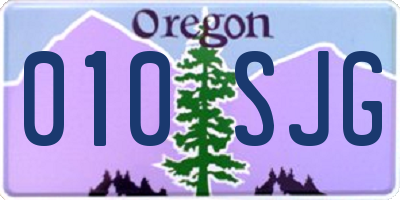 OR license plate 010SJG