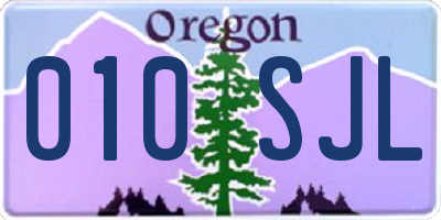 OR license plate 010SJL