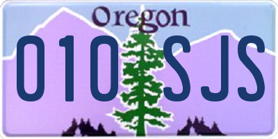 OR license plate 010SJS