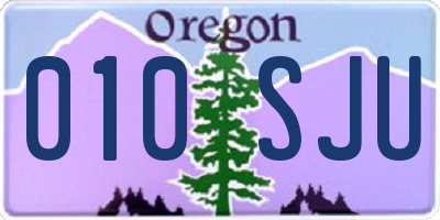 OR license plate 010SJU