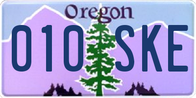 OR license plate 010SKE