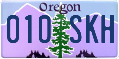 OR license plate 010SKH
