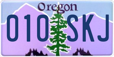 OR license plate 010SKJ