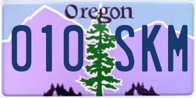 OR license plate 010SKM