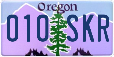 OR license plate 010SKR