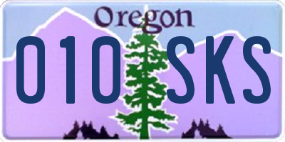 OR license plate 010SKS