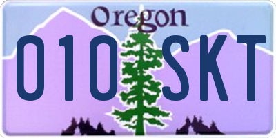 OR license plate 010SKT