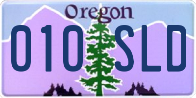 OR license plate 010SLD