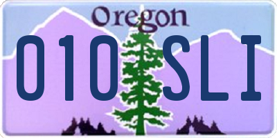 OR license plate 010SLI