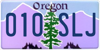 OR license plate 010SLJ