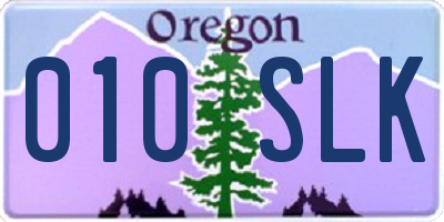 OR license plate 010SLK