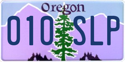 OR license plate 010SLP