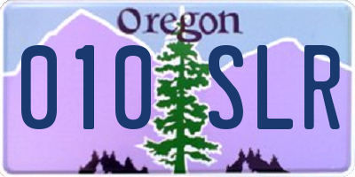 OR license plate 010SLR