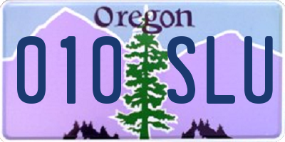 OR license plate 010SLU