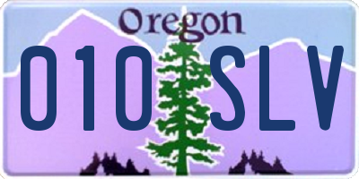 OR license plate 010SLV