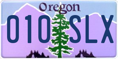 OR license plate 010SLX