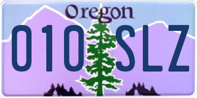 OR license plate 010SLZ
