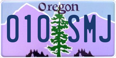 OR license plate 010SMJ