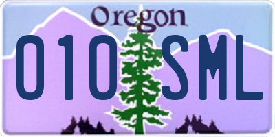 OR license plate 010SML