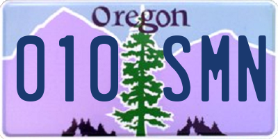 OR license plate 010SMN
