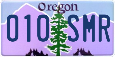 OR license plate 010SMR