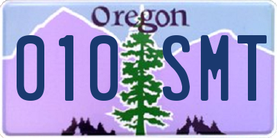 OR license plate 010SMT