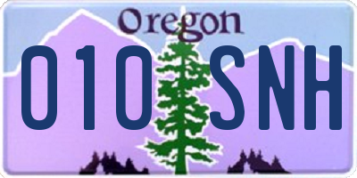 OR license plate 010SNH